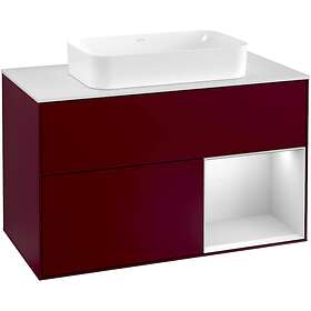 Villeroy & Boch Tvättställsskåp Finion med 2 Lådor Hylla och Bänkskiva för Fristående F251MTHB