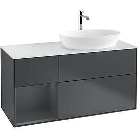 Villeroy & Boch Tvättställsskåp Finion med 3 Lådor Hylla och Bänkskiva för Ocentrerat från Artis Collaro G801HGHG