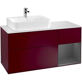 Villeroy & Boch Tvättställsskåp Finion med 3 Lådor Hylla och Bänkskiva för Ocentrerat G151GKHB