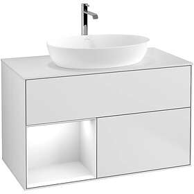 Villeroy & Boch Tvättställsskåp Finion med 2 Lådor Hylla och Bänkskiva för Fristående från Artis Collaro G771GFMT