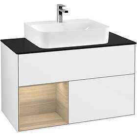 Villeroy & Boch Tvättställsskåp Finion med 2 Lådor Hylla och Bänkskiva för Centrerat F112PCGF