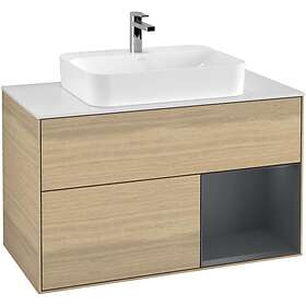 Villeroy & Boch Tvättställsskåp Finion med 2 Lådor Hylla och Bänkskiva för Ytmonterat G371HGPC