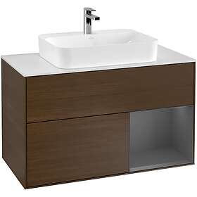 Villeroy & Boch Tvättställsskåp Finion med 2 Lådor Hylla och Bänkskiva för Ytmonterat G371GKGN