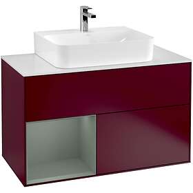 Villeroy & Boch Tvättställsskåp Finion med 2 Lådor Hylla och Bänkskiva för Centrerat G111GMHB