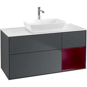 Villeroy & Boch Tvättställsskåp Finion med 3 Lådor Hylla och Bänkskiva för Fristående från Artis Collaro F831HBHG