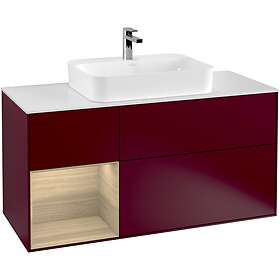 Villeroy & Boch Tvättställsskåp Finion med 3 Lådor Hylla och Bänkskiva för Ytmonterat G411PCHB
