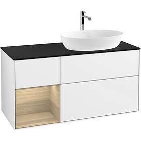 Villeroy & Boch Tvättställsskåp Finion med 3 Lådor Hylla och Bänkskiva för Ocentrerat från Artis Collaro GA42PCGF
