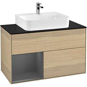 Villeroy & Boch Tvättställsskåp Finion med 2 Lådor Hylla och Bänkskiva för Centrerat G112GKPC