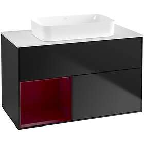 Villeroy & Boch Tvättställsskåp Finion med 2 Lådor Hylla och Bänkskiva för Fristående F651HBPD