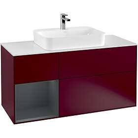 Villeroy & Boch Tvättställsskåp Finion med 3 Lådor Hylla och Bänkskiva för Ytmonterat F411HGHB