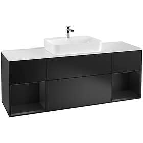 Villeroy & Boch Tvättställsskåp Finion med Två Hyllor och Bänkskiva för Ytmonterat F451PDPD