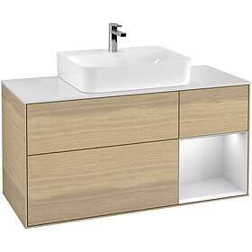 Villeroy & Boch Tvättställsskåp Finion med 3 Lådor Hylla och Bänkskiva för Centrerat F171MTPC