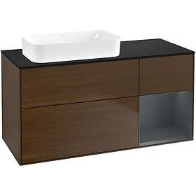 Villeroy & Boch Tvättställsskåp Finion med 3 Lådor Hylla och Bänkskiva för Ocentrerat Fristående F692HGGN