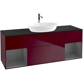 Villeroy & Boch Tvättställsskåp Finion med Två Hyllor och Bänkskiva för Fristående från Artis Collaro G862GKHB