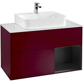 Villeroy & Boch Tvättställsskåp Finion med 2 Lådor Hylla och Bänkskiva för Centrerat F121PDHB