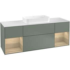 Villeroy & Boch Tvättställsskåp Finion med Två Hyllor och Bänkskiva för Fristående F331PCGM