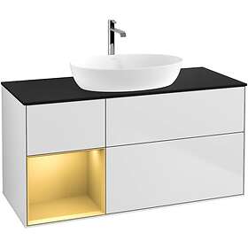 Villeroy & Boch Tvättställsskåp Finion med 3 Lådor Hylla och Bänkskiva för Fristående från Artis Collaro G822HFMT