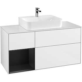 Villeroy & Boch Tvättställsskåp Finion med 3 Lådor Hylla och Bänkskiva för Centrerat G161PDGF
