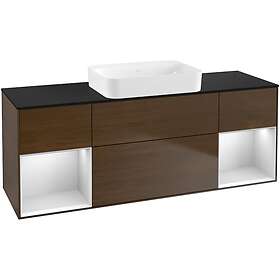 Villeroy & Boch Tvättställsskåp Finion med Två Hyllor och Bänkskiva för Fristående G742MTGN