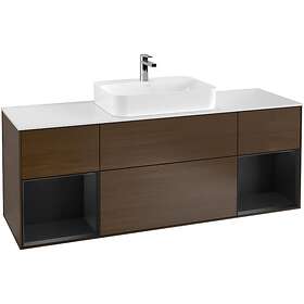 Villeroy & Boch Tvättställsskåp Finion med Två Hyllor och Bänkskiva för Ytmonterat F451PDGN