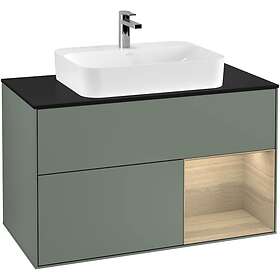 Villeroy & Boch Tvättställsskåp Finion med 2 Lådor Hylla och Bänkskiva för Ytmonterat F372PCGM