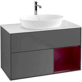 Villeroy & Boch Tvättställsskåp Finion med 2 Lådor Hylla och Bänkskiva för Fristående från Artis Collaro GA21HBGK