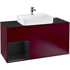 Villeroy & Boch Tvättställsskåp Finion med 3 Lådor Hylla och Bänkskiva för Ytmonterat G412PDHB