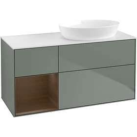 Villeroy & Boch Tvättställsskåp Finion med 3 Lådor Hylla och Bänkskiva för Ocentrerat från Artis Collaro FA41GNGM