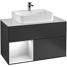 Villeroy & Boch Tvättställsskåp Finion med 2 Lådor Hylla och Bänkskiva för Centrerat F111GFGK