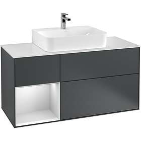 Villeroy & Boch Tvättställsskåp Finion med 3 Lådor Hylla och Bänkskiva för Centrerat G161MTHG