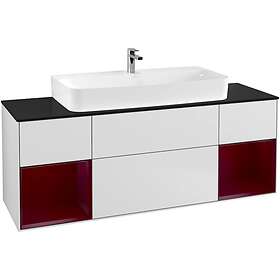 Villeroy & Boch Tvättställsskåp Finion med Två Hyllor och Bänkskiva för Centrerat G212HBMT