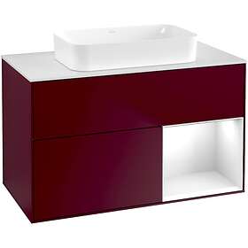 Villeroy & Boch Tvättställsskåp Finion med 2 Lådor Hylla och Bänkskiva för Fristående G661GFHB