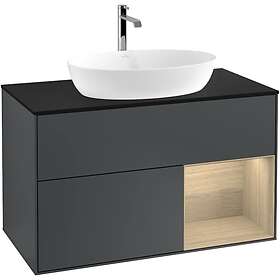 Villeroy & Boch Tvättställsskåp Finion med 2 Lådor Hylla och Bänkskiva för Fristående från Artis Collaro G782PCHG