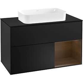 Villeroy & Boch Tvättställsskåp Finion med 2 Lådor Hylla och Bänkskiva för Fristående F252GNPD