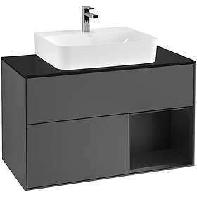 Villeroy & Boch Tvättställsskåp Finion med 2 Lådor Hylla och Bänkskiva för Centrerat G122PDGK