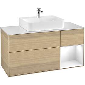 Villeroy & Boch Tvättställsskåp Finion med 3 Lådor Hylla och Bänkskiva för Centrerat G171GFPC