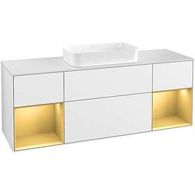 Villeroy & Boch Tvättställsskåp Finion med Två Hyllor och Bänkskiva för Fristående G331HFGF