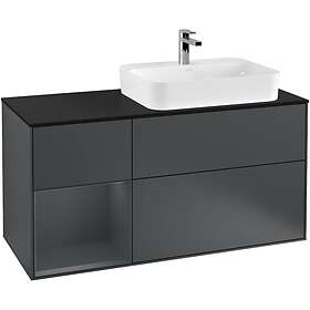 Villeroy & Boch Tvättställsskåp Finion med 3 Lådor Hylla och Bänkskiva för Ocentrerat Ytmonterat G392HGHG