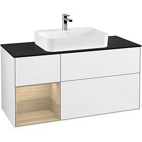 Villeroy & Boch Tvättställsskåp Finion med 3 Lådor Hylla och Bänkskiva för Ytmonterat G412PCGF