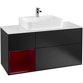 Villeroy & Boch Tvättställsskåp Finion med 3 Lådor Hylla och Bänkskiva för Centrerat F161HBPD