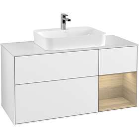 Villeroy & Boch Tvättställsskåp Finion med 3 Lådor Hylla och Bänkskiva för Ytmonterat G421PCGF