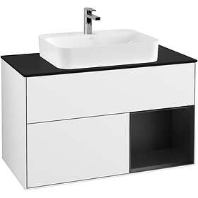 Villeroy & Boch Tvättställsskåp Finion med 2 Lådor Hylla och Bänkskiva för Ytmonterat F372PDGF