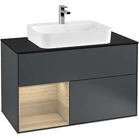 Villeroy & Boch Tvättställsskåp Finion med 2 Lådor Hylla och Bänkskiva för Ytmonterat F362PCHG