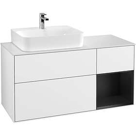 Villeroy & Boch Tvättställsskåp Finion med 3 Lådor Hylla och Bänkskiva för Ocentrerat G151PDGF