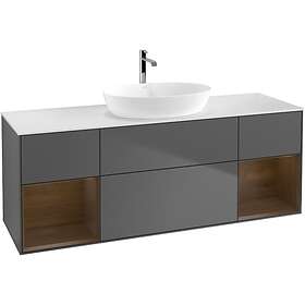 Villeroy & Boch Tvättställsskåp Finion med Två Hyllor och Bänkskiva för Fristående från Artis Collaro G861GNGK