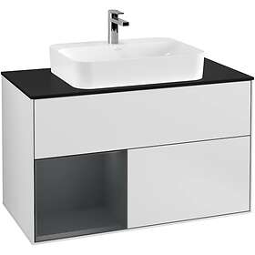 Villeroy & Boch Tvättställsskåp Finion med 2 Lådor Hylla och Bänkskiva för Ytmonterat G362HGMT