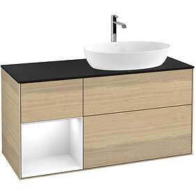 Villeroy & Boch Tvättställsskåp Finion med 3 Lådor Hylla och Bänkskiva för Ocentrerat från Artis Collaro G802GFPC