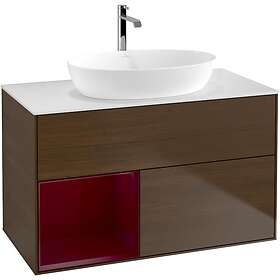 Villeroy & Boch Tvättställsskåp Finion med 2 Lådor Hylla och Bänkskiva för Fristående från Artis Collaro GA11HBGN