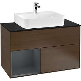 Villeroy & Boch Tvättställsskåp Finion med 2 Lådor Hylla och Bänkskiva för Centrerat G112HGGN