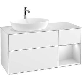 Villeroy & Boch Tvättställsskåp Finion med 3 Lådor Hylla och Bänkskiva för Ocentrerat från Artis Collaro G811MTGF